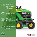 John Deere S140 48 in. 22 HP V-Twin GAS Hydrostatic Riding Lawn Tractor - Image 3