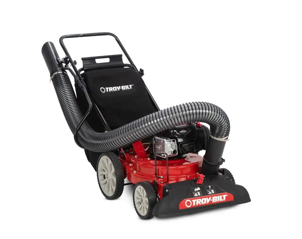 111-2 Troy-Bilt 24 in. Leaf Vacuum Head 1.5 in. Chipping Capacity Gas Powered Chipper Shredder Vacuum with High Rear Wheels - Image 1
