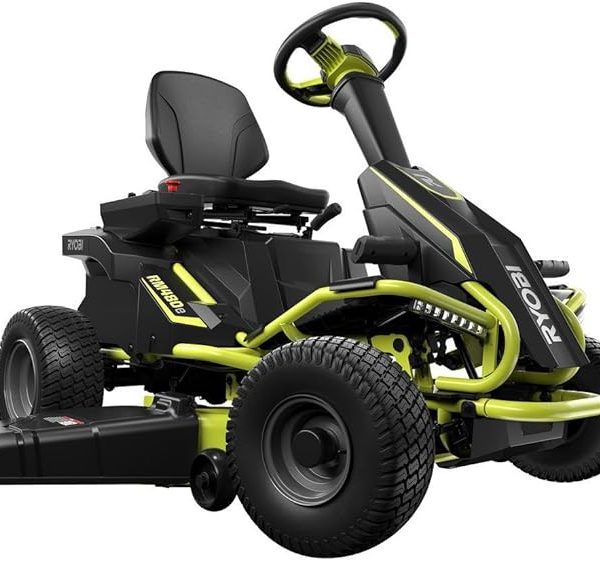 Ryobi 38" 100Ah Electric Rear-Engine Riding Lawn Mower – Model RY48111