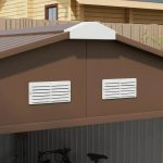 Outsunny Outdoor Storage Shed Yellow 11’×13′ Galvanized Steel - Image 9