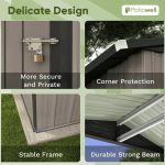 Patiowell 10 ft. W x 12 ft. D Galvanized Steel Outdoor Storage Shed, 119 sq. ft. - Image 2