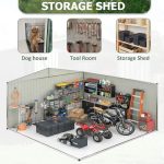 Patiowell 10 x 12 ft. Metal Outdoor Storage Shed, 119 sq. ft. - Image 7