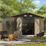 Patiowell 10×8 ft Metal Outdoor Storage Shed with Windows - Image 2