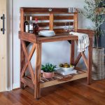 Potting Table/Bench/Serving Bar - Acacia Wood - Image 8