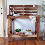 Potting Table/Bench/Serving Bar - Acacia Wood - Image 13