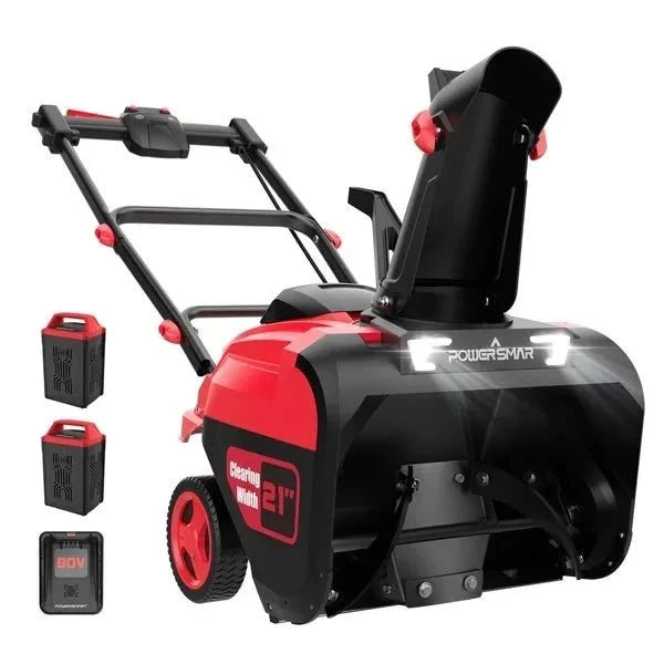 powersmart-80v-21-cordless-snow-blower-with-2-batteries-and-chargers-2783377 PowerSmart 80V 21″ Cordless Snow Blower with 2 Batteries and Chargers - Prioka