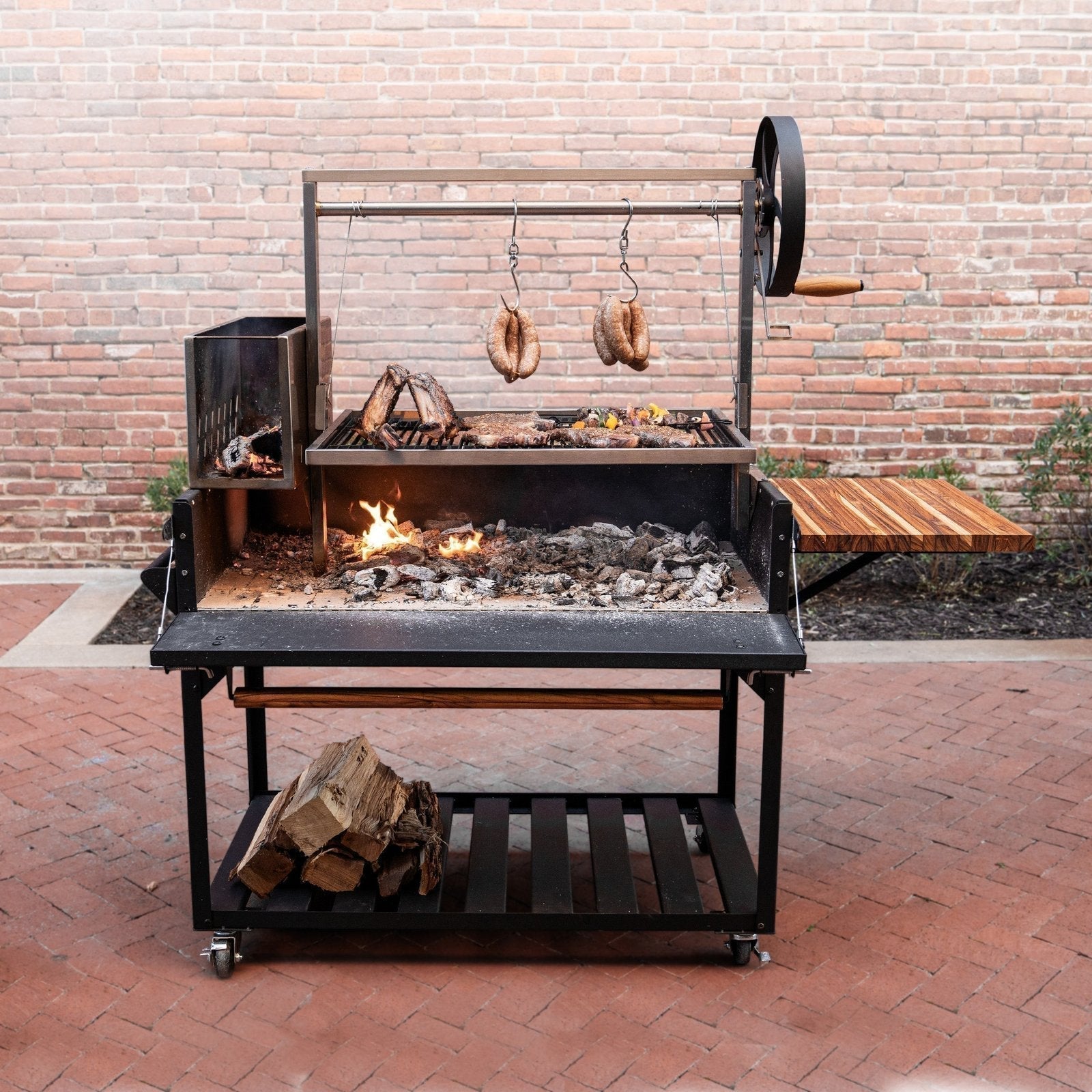premium-argentinesanta-maria-bbq-grill-with-wood-fire-and-charcoal-grill-6811698 Premium Argentine/Santa Maria BBQ Grill with Wood Fire and Charcoal Grill - Prioka