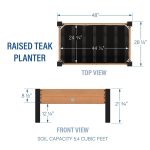Raised Planter 100% Authentic Teak Wood - Image 9