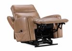 Raze Leather Power Lift Recliner With Articulating Headrest And Lumbar In Light Brown - Image 2