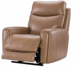Raze Leather Power Lift Recliner With Articulating Headrest And Lumbar In Light Brown - Image 9