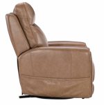 Raze Leather Power Lift Recliner With Articulating Headrest And Lumbar In Light Brown - Image 7
