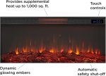 Real Flame Malie 68″ Electric Fireplace with Mantel & Remote Control - Image 8