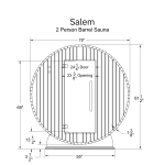 Salem 2 Person Barrel Sauna Kit - Image 2