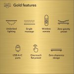 Serta baselogic™ Gold Head and Foot Adjustable Base with Massage & USB - Image 3