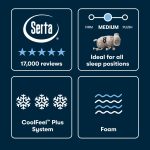 Serta iSeries NXG 3500 Medium Mattress - Balanced Cooling Foam Support for All Sleep Positions - Image 4