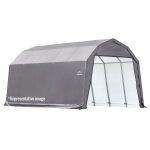 ShelterCoat Custom Round Wind and Snow Rated Shelter, 12 ft. x 20 ft. x 8 ft. Standard PE 9 oz. Grays - Prioka