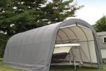 ShelterLogic 15 x 28 x 12 ft. Round Top Portable Garage Shelter, Gray - Image 5