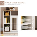 Small and Medium Dog Crate End Table with Extra Storage Space, Dog Crate Furniture with Large Tabletop, Pet Crate with Lockable Door, White - Image 5