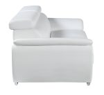 Sterling Leather Sofa – White - Image 5