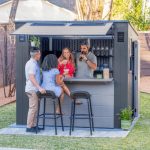 Suncast Cabana 8 x 7 ft. Resin Entertainment Storage Shed with Floor - Image 16
