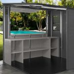Suncast Cabana 8 x 7 ft. Resin Entertainment Storage Shed with Floor - Image 6