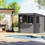 Suncast Cabana 8 x 7 ft. Resin Entertainment Storage Shed with Floor - Image 24