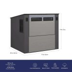 Suncast Cabana 8 x 7 ft. Resin Entertainment Storage Shed with Floor - Image 9