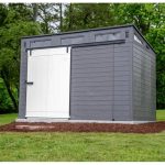 Suncast Modernist 10 ft. x 7 ft. Barn Door Resin Storage Shed - Image 6