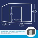 Suncast Modernist 10 ft. x 7 ft. Barn Door Resin Storage Shed - Image 12