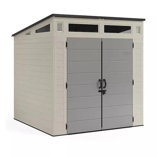 Suncast Modernist 7 x 7 ft. Resin Outdoor Storage Shed, Model BMS7780 - Prioka