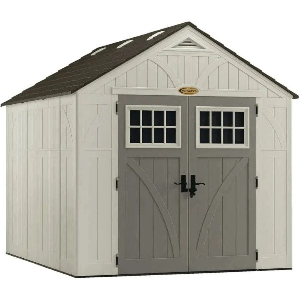 Suncast Tremont 8 x 10 ft. Resin Outdoor Storage Shed with Floor, Model BMS8100 - Prioka