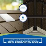 Suncast Tremont 8 x 10 ft. Resin Outdoor Storage Shed with Floor, Model BMS8100 - Image 17