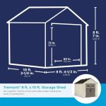 Suncast Tremont 8 x 10 ft. Resin Outdoor Storage Shed with Floor, Model BMS8100 - Image 20