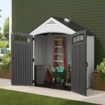 Suncast Vista 7 ft. x 4 ft. Resin Outdoor Storage Shed with Floor - Image 2