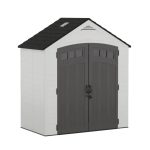 Suncast Vista 7 ft. x 4 ft. Resin Outdoor Storage Shed with Floor - Prioka