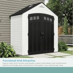 Suncast Vista 7 ft. x 4 ft. Resin Standard Modern Storage Shed with Floor Kit - Image 12