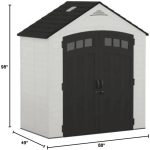 Suncast Vista 7 ft. x 4 ft. Resin Standard Modern Storage Shed with Floor Kit - Image 13