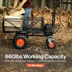 SuperHandy 48V Electric Power Wagon Utility Cart, 660 lb Load, 1000 lb Hauling Capacity - Image 7