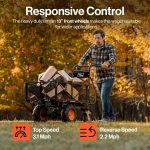 SuperHandy 48V Electric Power Wagon Utility Cart, 660 lb Load, 1000 lb Hauling Capacity - Image 3