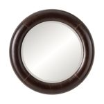 Telluride Round Leather Mirror