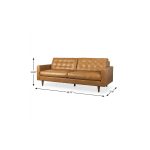 The Bellmore – Brown Leather Sofa - Image 2