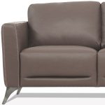The Belmont – Taupe Leather Sofa with Black Legs - Image 4