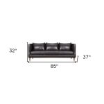 The Corvane – Dark Brown Leather Sofa - Image 2