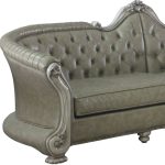 The Elowen – Bone Faux Leather Sofa with Toss Pillows & White Legs - Image 4