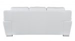 The Lena – White Leather Sofa with Silver Legs - Image 5