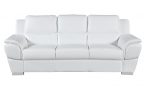 The Lena – White Leather Sofa with Silver Legs - Image 8
