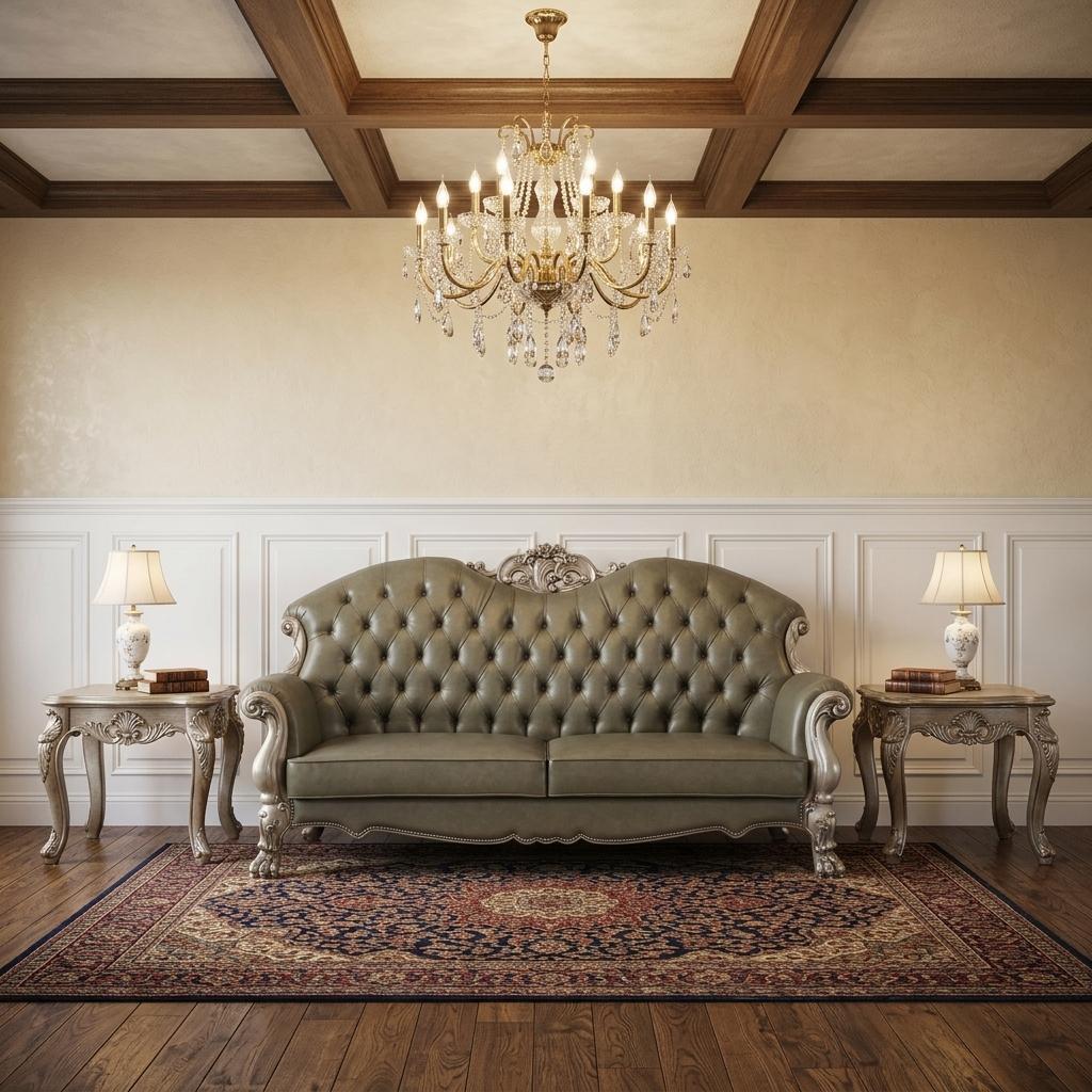 the-oryndal-96-bone-faux-leather-sofa-with-toss-pillows-white-legs-3816215 The Oryndal – 96" Bone Faux Leather Sofa with Toss Pillows & White Legs - Image 1