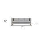 The Ravello – Gray Leather Sofa - Image 3