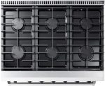 Thor Kitchen LRG3601U 36-Inch Professional Freestanding Gas Range with Convection Oven, Stainless Steel - Image 3