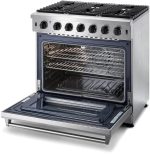 Thor Kitchen LRG3601U 36-Inch Professional Freestanding Gas Range with Convection Oven, Stainless Steel - Image 5